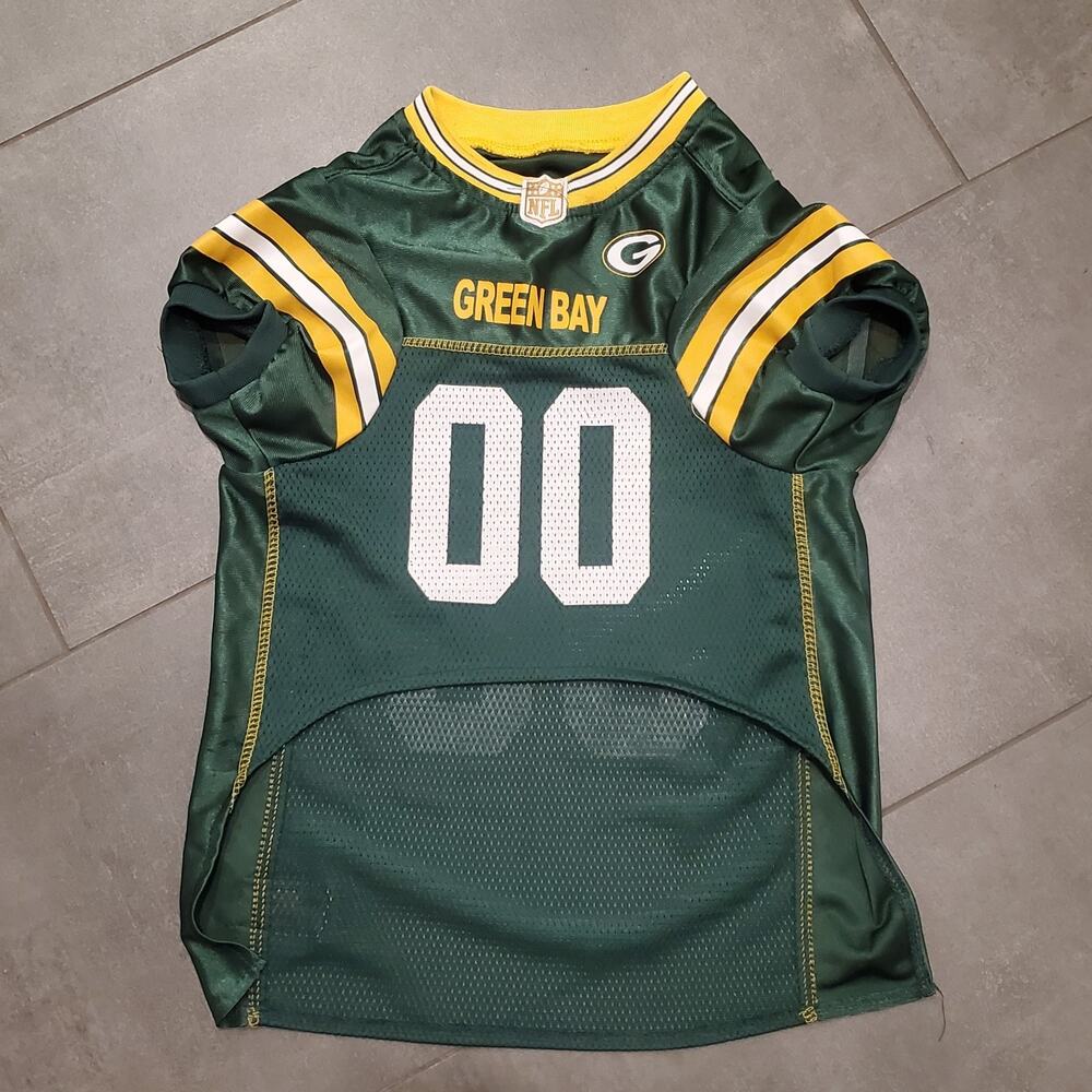 NFL Green Bay Packers Dog Jersey, Size XL Best Football Jersey Costume For Pet
